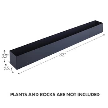 Space Blue Grey Stainless Steel Rectangular Planter – 32″